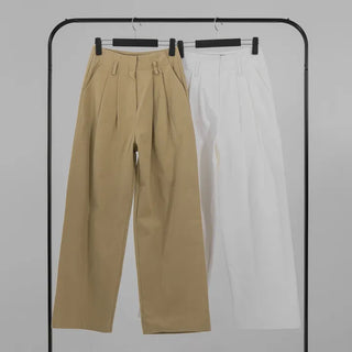 Tian Pintuck Wide Cotton Pants