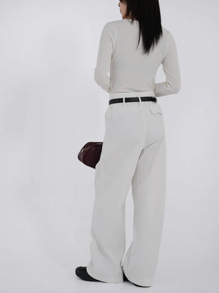 Tian Pintuck Wide Cotton Pants