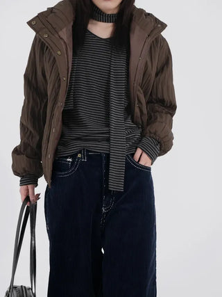 Tero V-neck Striped Long Sleeve & Tie