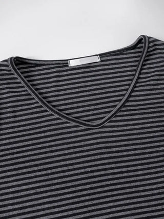 Tero V-neck Striped Long Sleeve & Tie