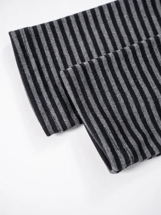 Tero V-neck Striped Long Sleeve & Tie