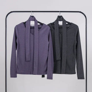 Tero V-neck Striped Long Sleeve & Tie