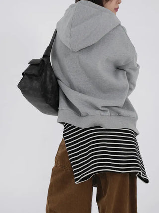 Rebel Button Hooded Cardigan