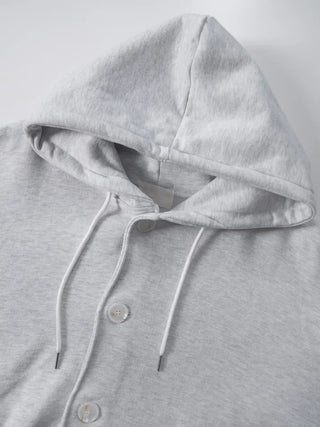 Rebel Button Hooded Cardigan