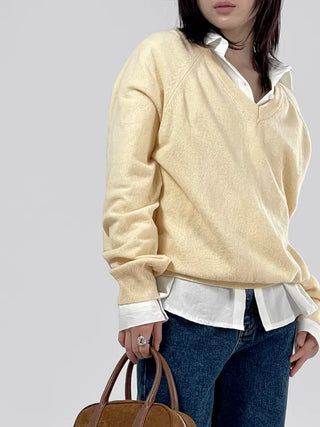 Dana Raglan V-neck Knit