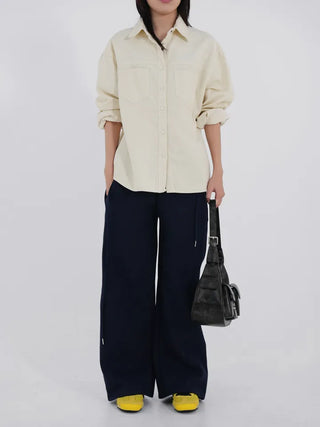 Tony Cotton Wide Strap Pants
