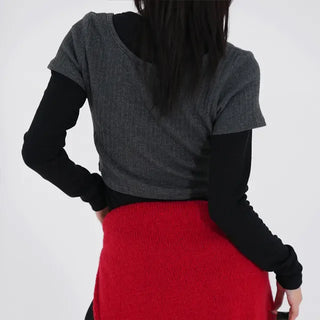 Kaho Button Layered Cardigan