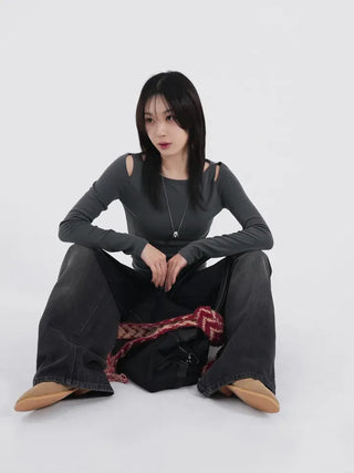 Mook Slit Slim Long Sleeve