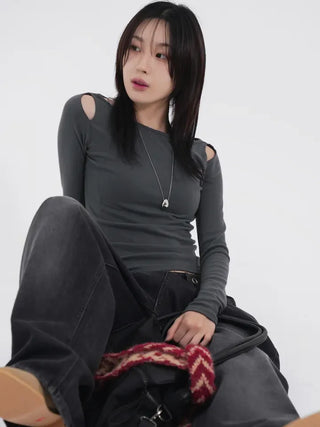Mook Slit Slim Long Sleeve