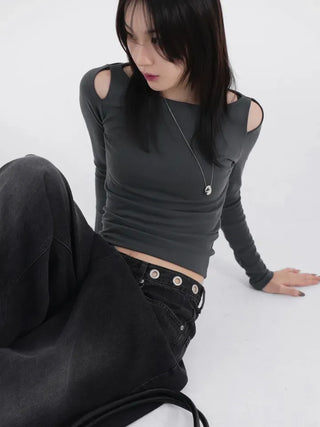 Mook Slit Slim Long Sleeve