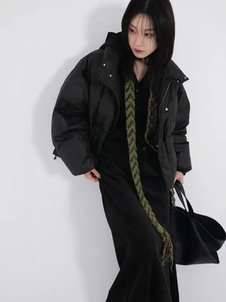 Dram stripe tassel long scarf