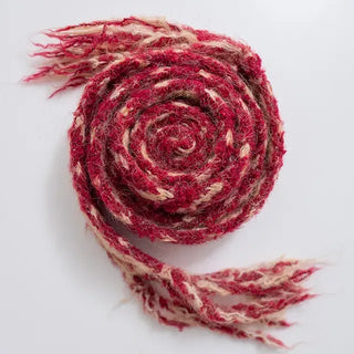 Dram stripe tassel long scarf