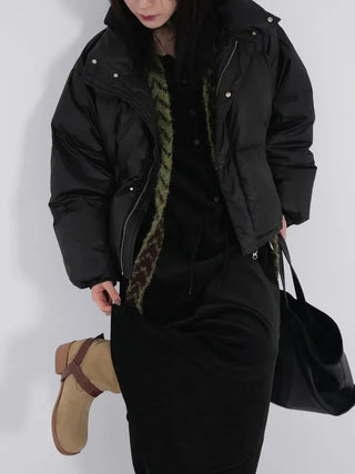 Dram stripe tassel long scarf