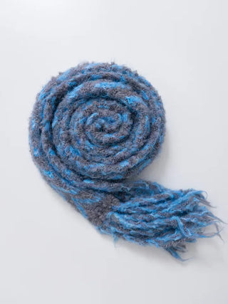 Dram stripe tassel long scarf
