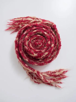 Dram stripe tassel long scarf