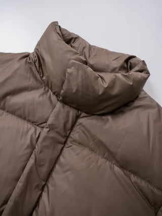 Frey High-Neck Duck Down Short Padded Jacket