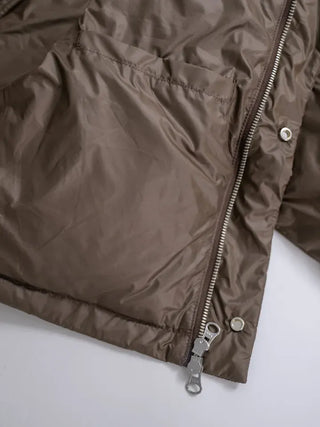 Frey High-Neck Duck Down Short Padded Jacket