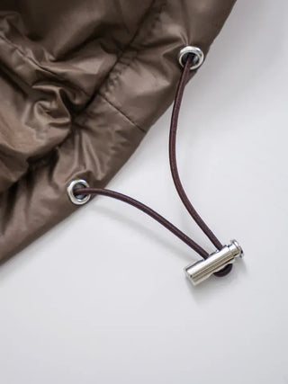 Frey High-Neck Duck Down Short Padded Jacket