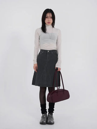 Authen Corduroy Midi Skirt
