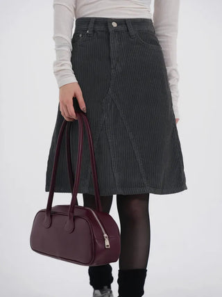 Authen Corduroy Midi Skirt