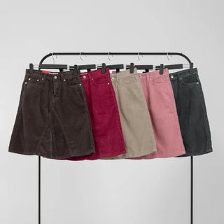 Authen Corduroy Midi Skirt