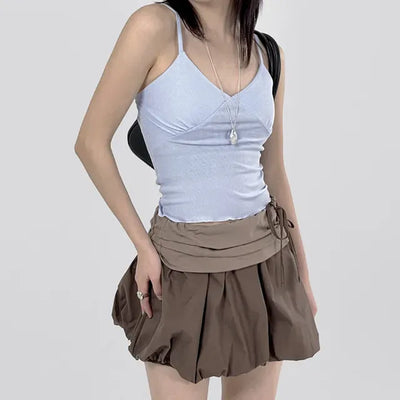 Charles Shirred Crop Strappy