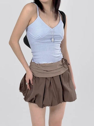Charles Shirred Crop Strappy