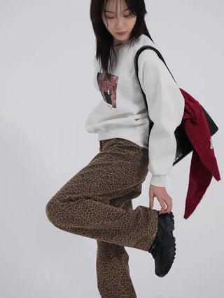 Richel leopard long pants