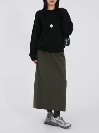 Ponin padded long skirt