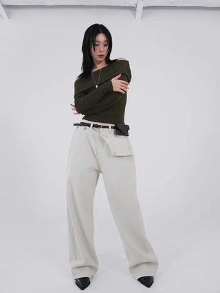 Lily Brushed Sailor Wide Pants