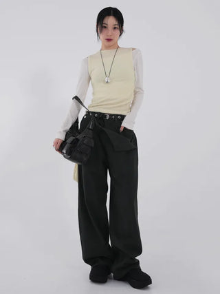 Lily Brushed Sailor Wide Pants