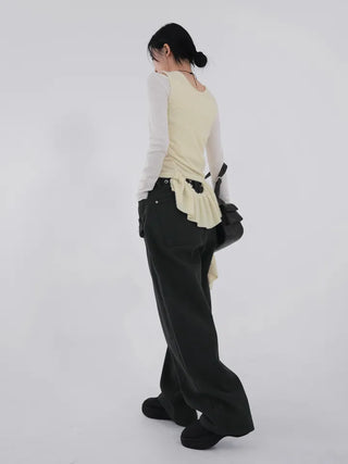 Lily Brushed Sailor Wide Pants