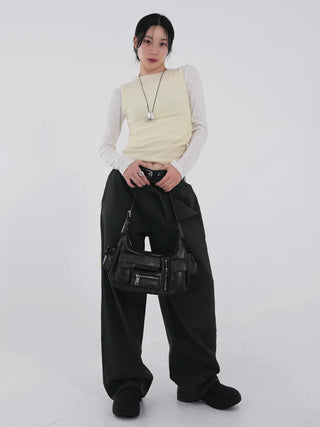 Lily Brushed Sailor Wide Pants