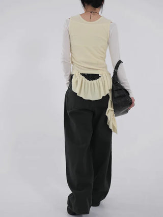 Lily Brushed Sailor Wide Pants