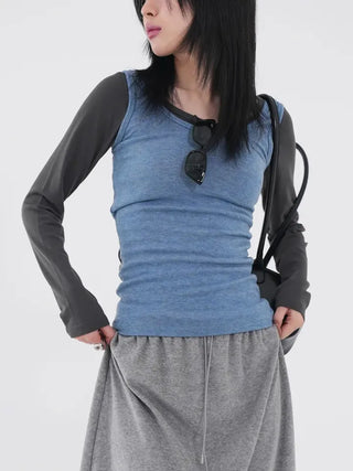 Daisy Basic Crop Long Sleeve Tee