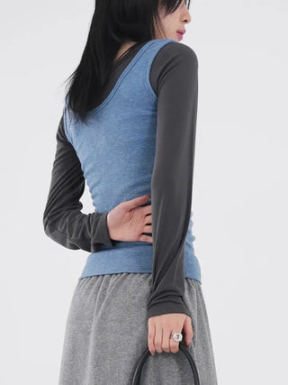 Daisy Basic Crop Long Sleeve Tee
