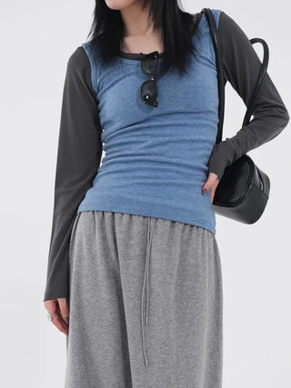 Daisy Basic Crop Long Sleeve Tee