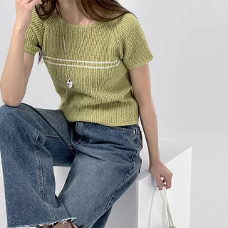 Three-legged raglan half knit