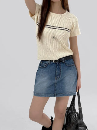 Three-legged raglan half knit