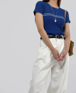 Three-legged raglan half knit