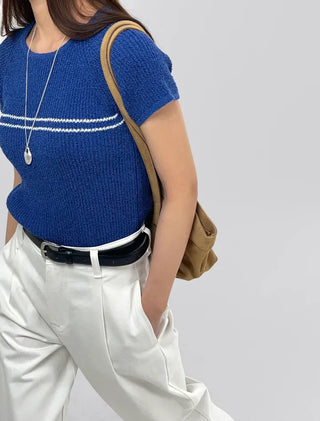 Three-legged raglan half knit