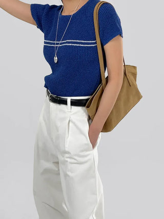 Three-legged raglan half knit