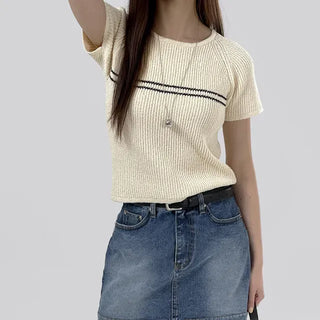 Three-legged raglan half knit