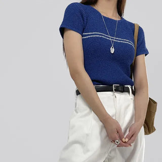 Three-legged raglan half knit