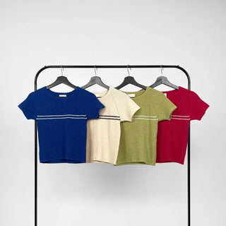 Three-legged raglan half knit