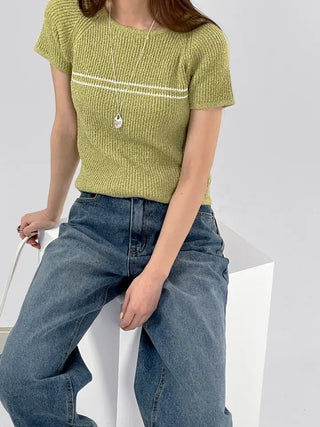 Three-legged raglan half knit