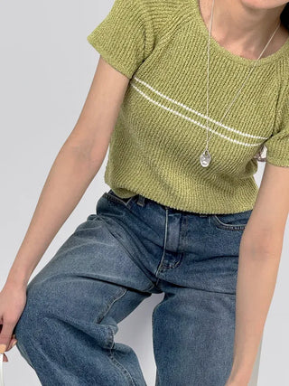 Three-legged raglan half knit