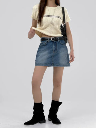 Three-legged raglan half knit