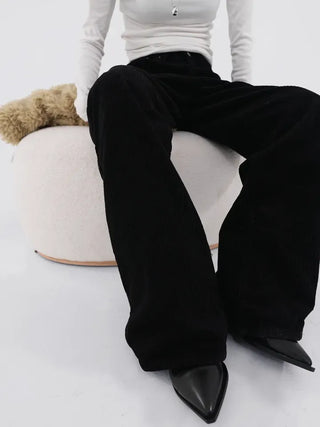 Delion Corduroy Black Pants