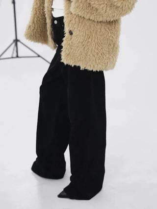 Delion Corduroy Black Pants